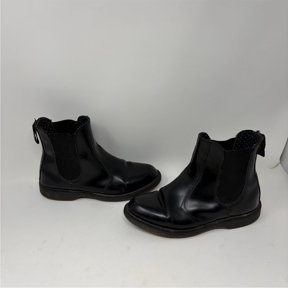 Dr Martens Floral Patent Black Leather Boots Size 6 Women’s - Picture 6 of 14